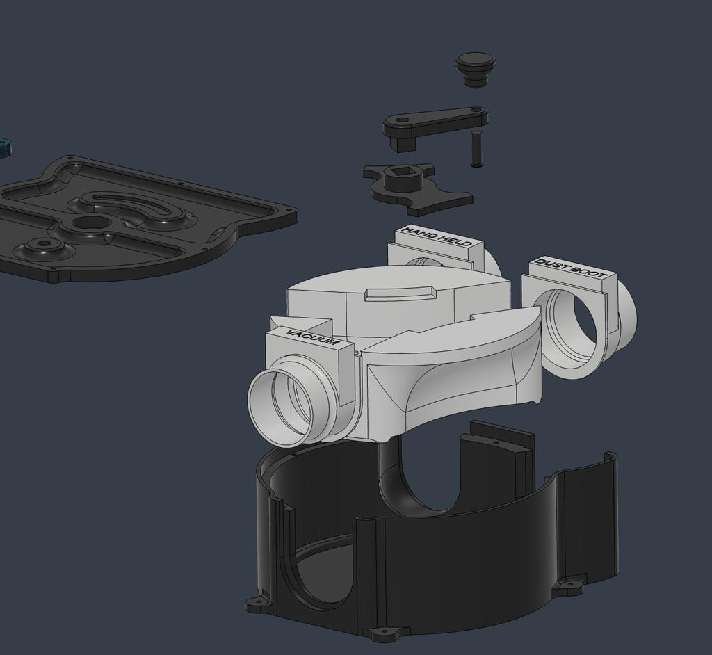 Woodworking and CNC dust Collection 3-Port Manifold - Digital File
