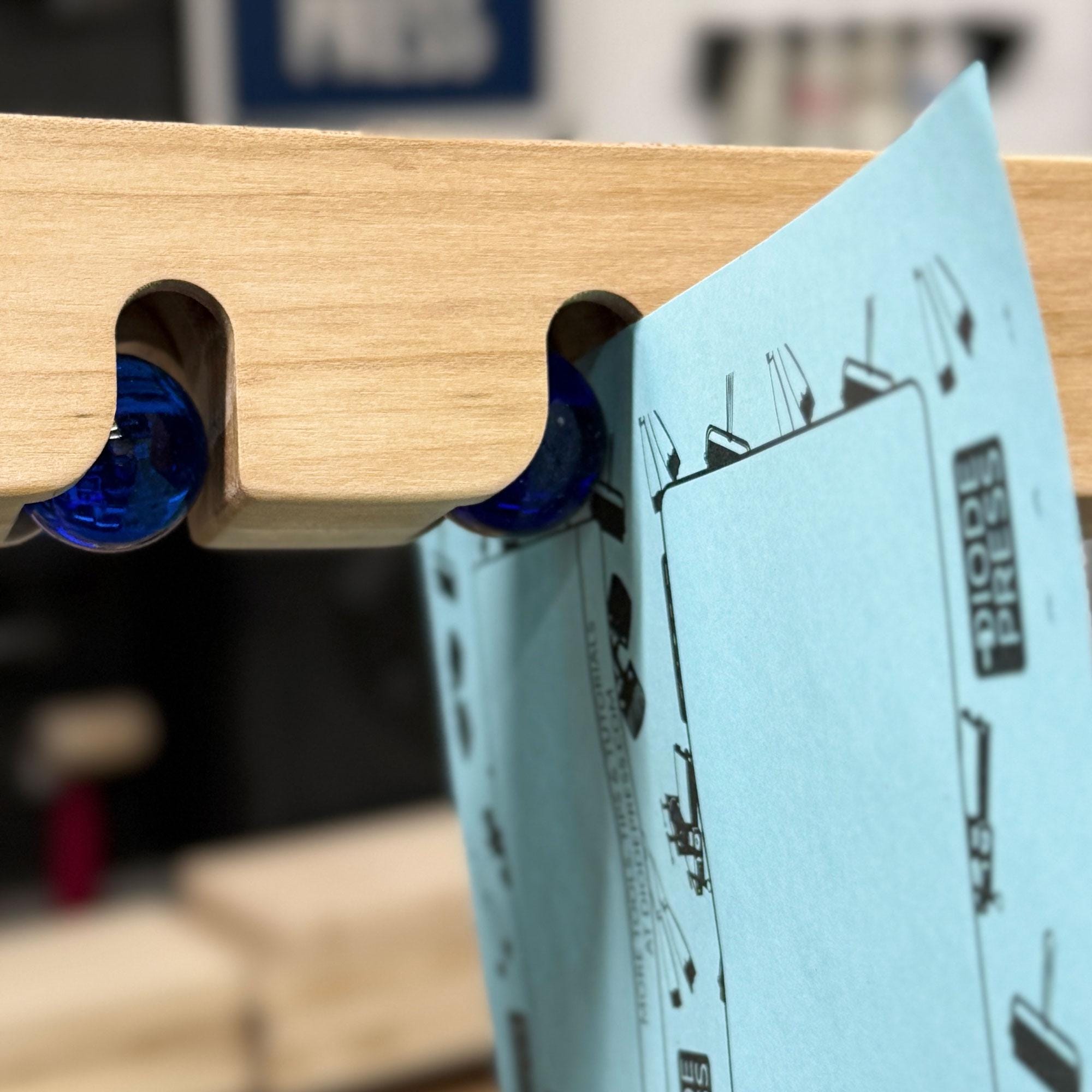 The Marble Print Bar | Hanging Print Drying Rack for Linocut and Relief Printing