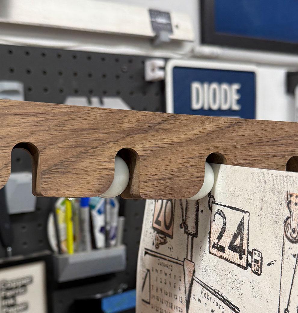 The Marble Print Bar | Hanging Print Drying Rack for Linocut and Relief Printing
