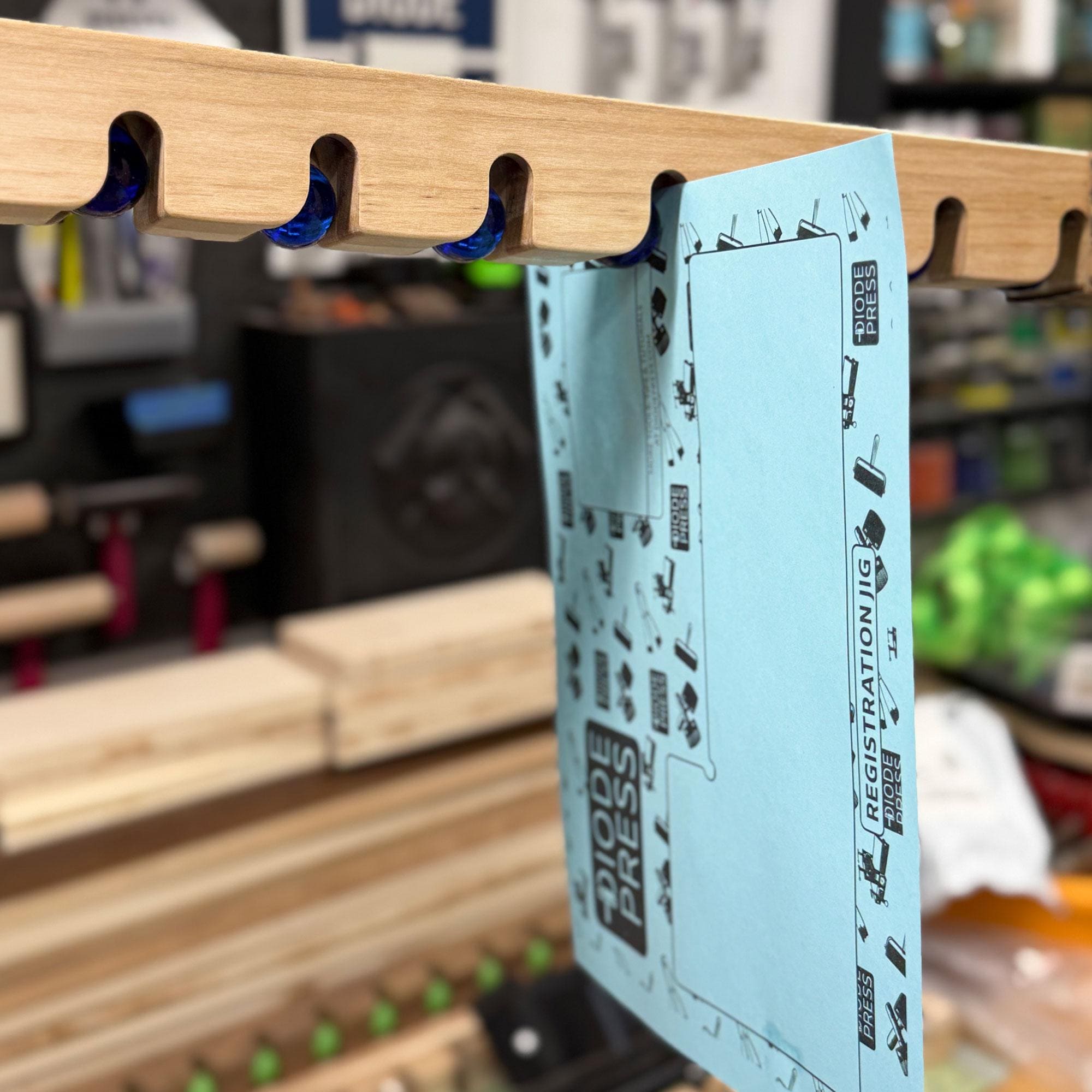 The Marble Print Bar | Hanging Print Drying Rack for Linocut and Relief Printing